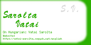 sarolta vatai business card